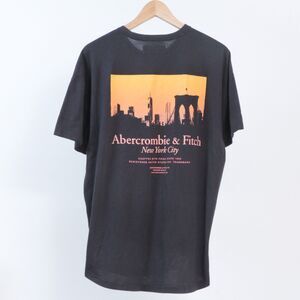 Abercrombie & Fitch T-Shirt Men's SOFT AF XL Black NYC Skyline Graphic Print